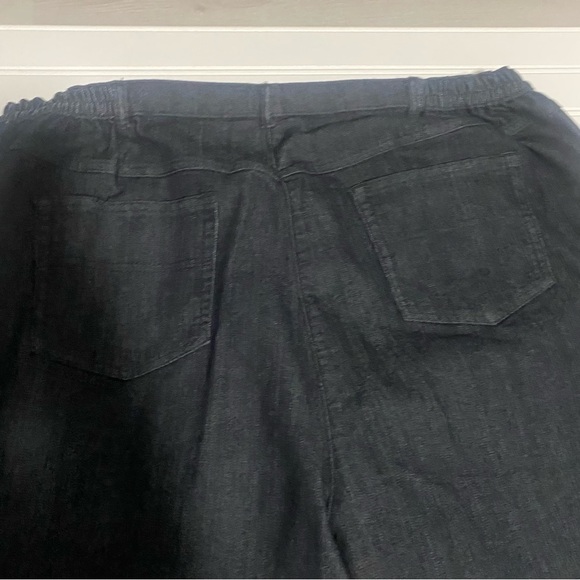 Allison Daley Women's Denim Jeans Black Plus Size 22WS Elastic Waist Both Sides - Picture 5 of 13